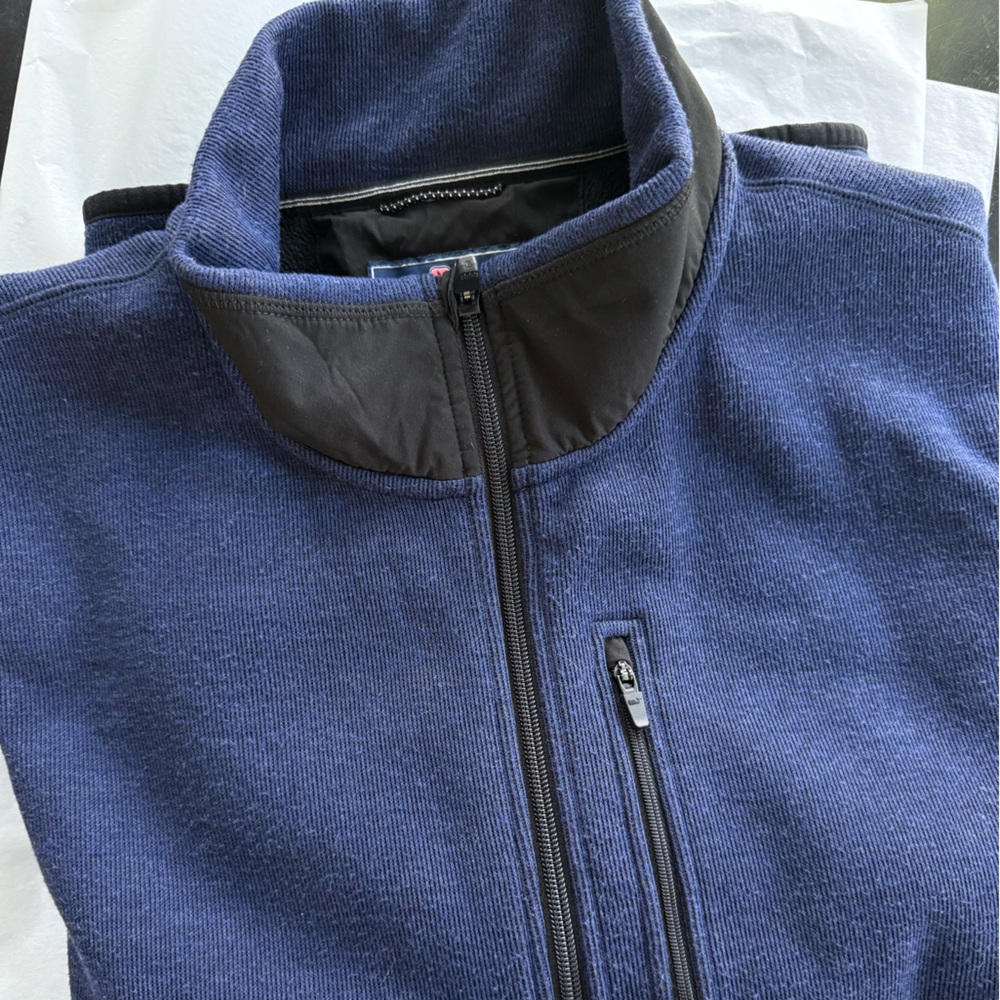Vineyard Vines Navy and Black Bomber Jacket